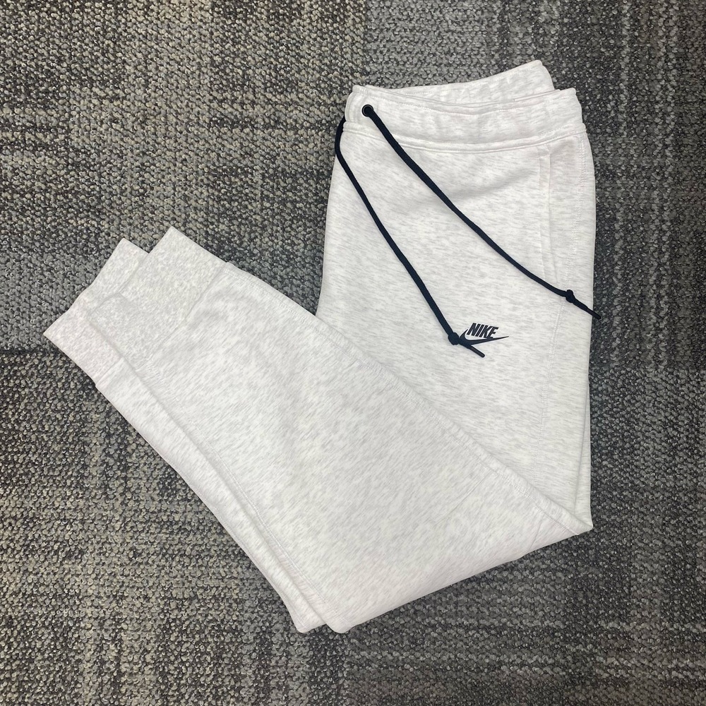 NIKE TECH FLEECE JOGGER PANTS Birch Heather White Size XL (FB8002 051)
